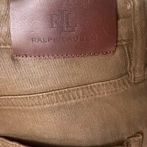 Ralph Lauren Tan/Brown Denim Jeans with Logo Tag